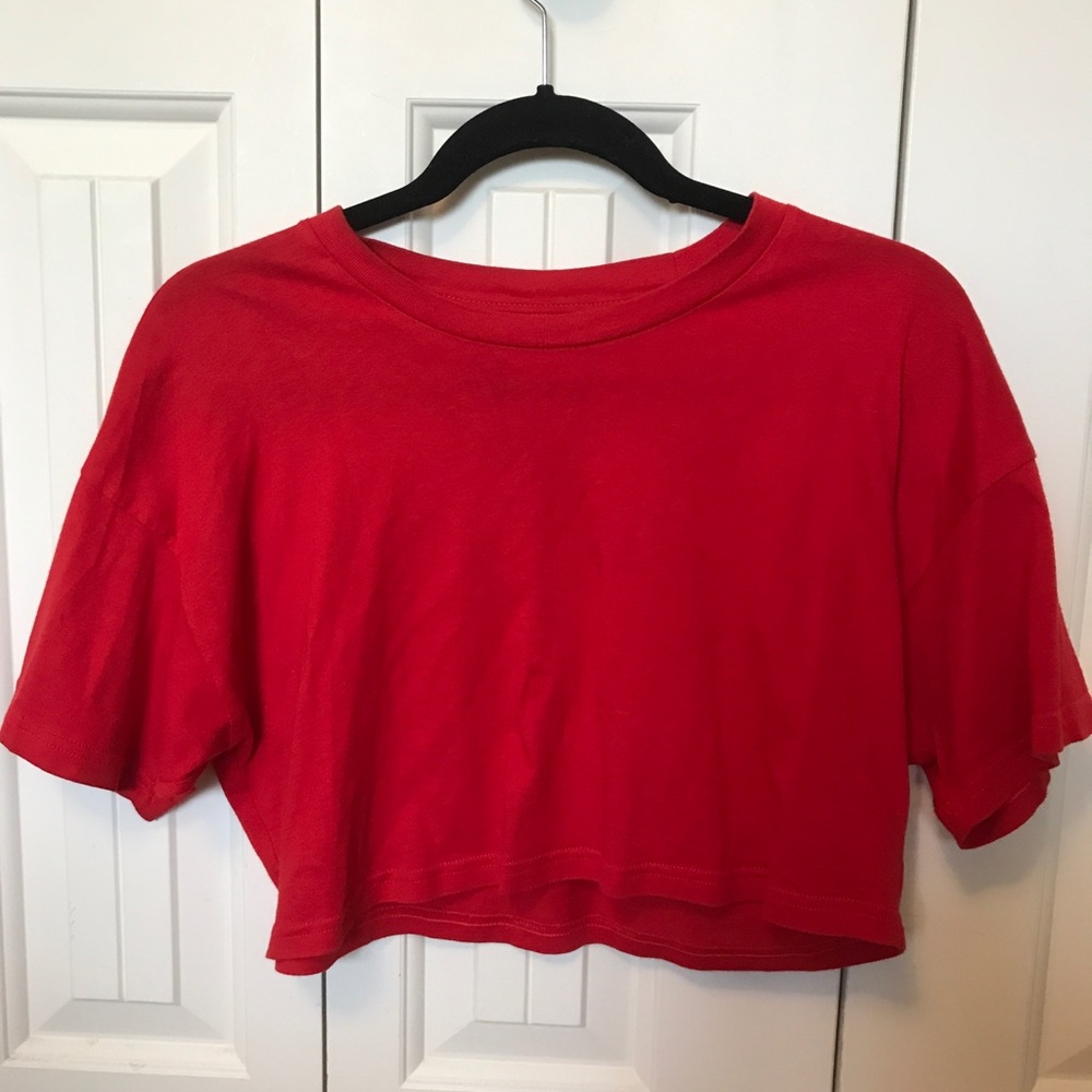 TNA aritzia red crop top